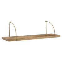 Wandregal braun Holz B/H/T: ca. 80x25x22 cm Wandregal - braun (80,00/25,00/22,00cm) - Wohnling