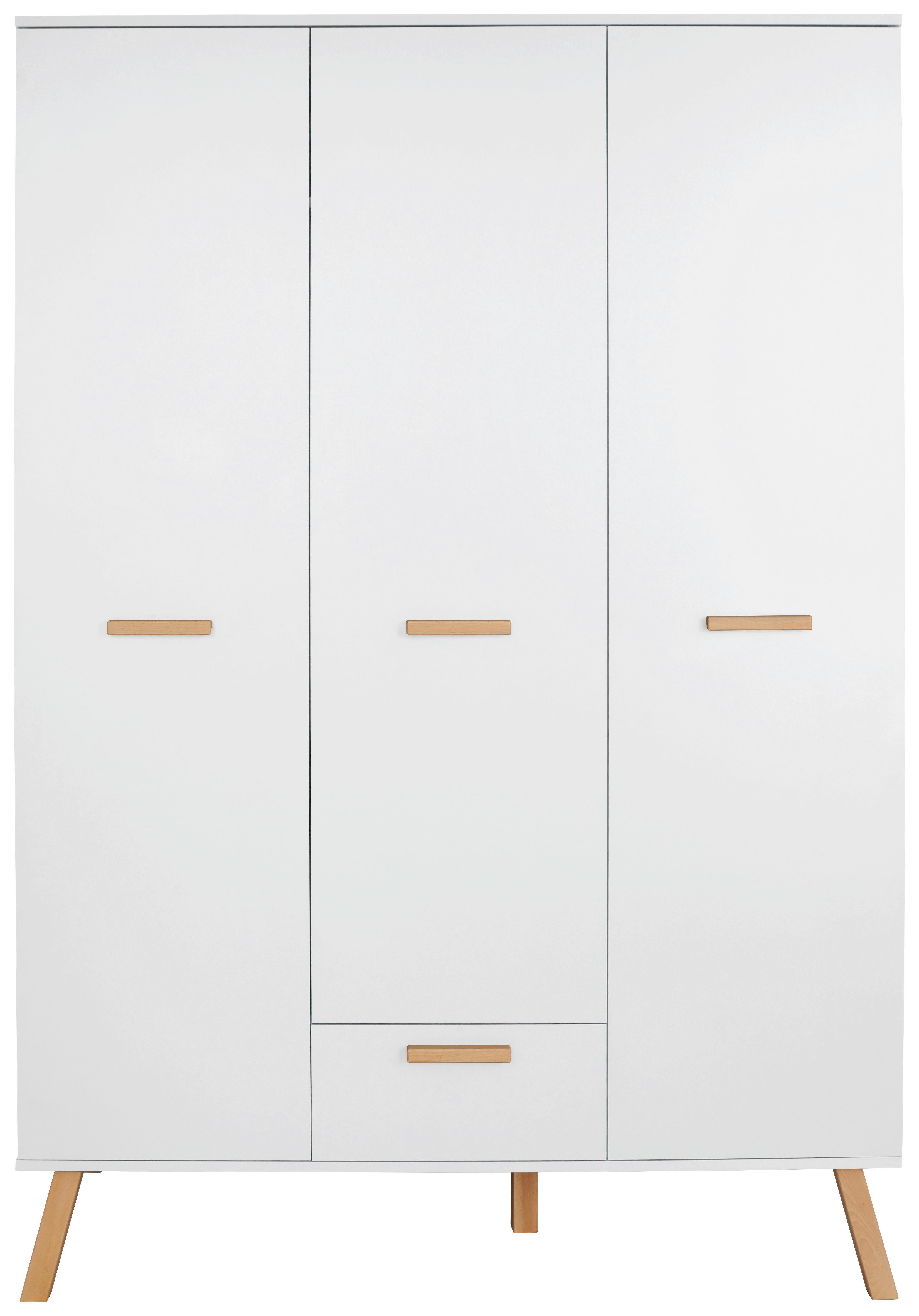 Kleiderschrank Mats weiß B/H/T: ca. 130x190x60 cm Mats - weiß (130,00/190,00/60,00cm) - Trendteam