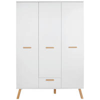 Kleiderschrank Mats weiß B/H/T: ca. 130x190x60 cm Mats - weiß (130,00/190,00/60,00cm) - Trendteam