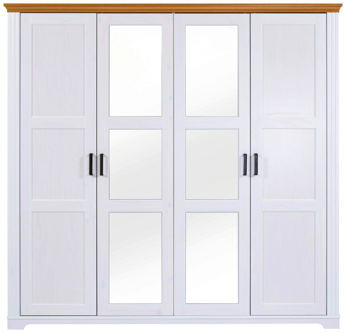 Kleiderschrank Maluno weiß B/H/L: ca. 64x208x215,6 cm Maluno - weiß (215,60/64,00/208,00cm) - Inter Link