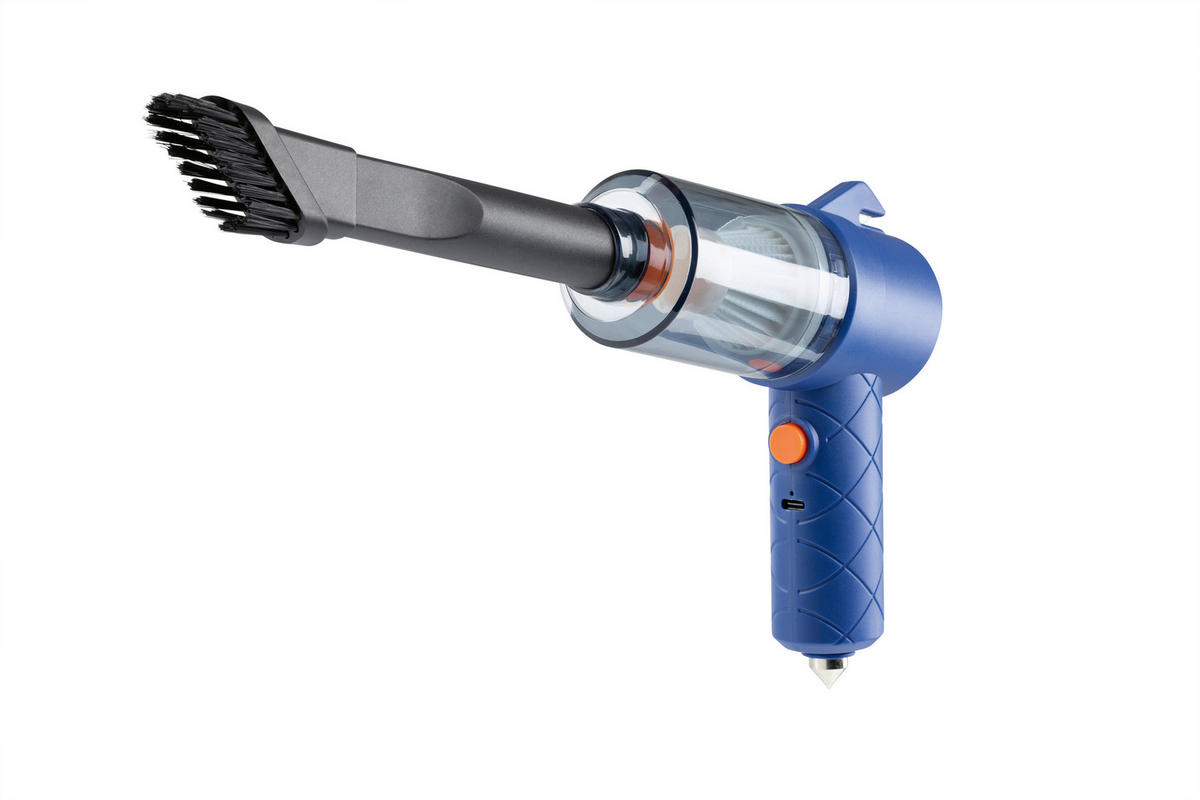 CLEANmaxx Akku-Handstaubsauger blau orange B/H/L: ca. 7x16,5x20 cm Akku-Handstaubsauger_6tlg. - blau/orange (20,00/7,00/16,50cm) - CLEANmaxx