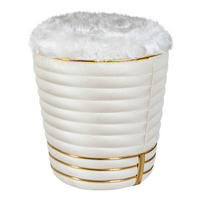 360 Living Hocker Doric 320 elfenbein gold H/D: ca. 50x42 cm Doric 320 - gold/elfenbein (42,00/50,00cm) - 360 Living