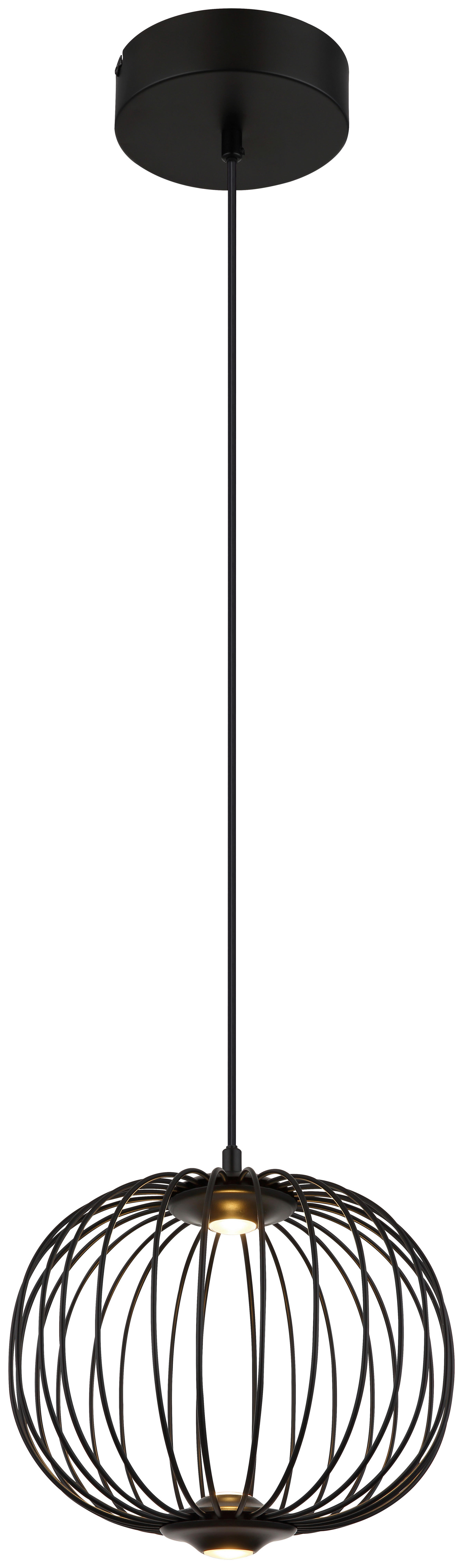 GLOBO LED-Pendelleuchte schwarz Aluminium Metall H/D: ca. 150x30 cm GALWAY - schwarz (30,00/150,00cm) - GLOBO