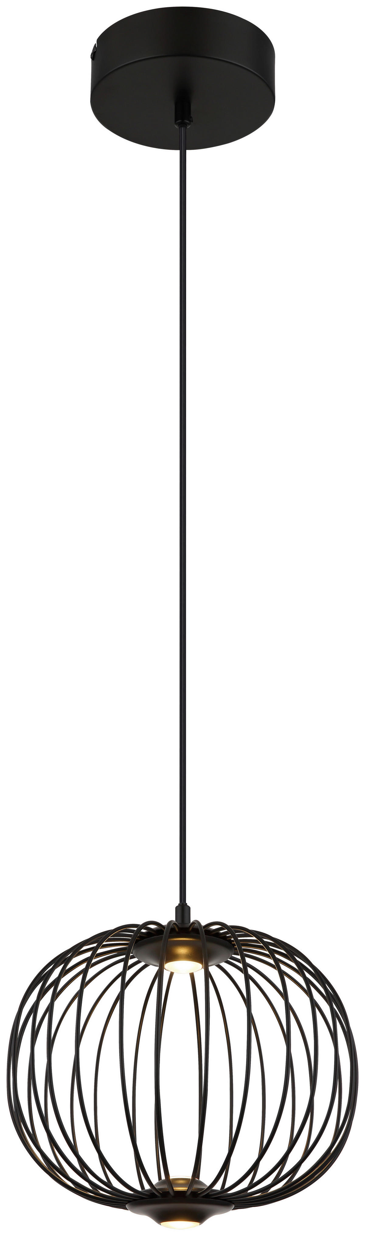 GLOBO LED-Pendelleuchte schwarz Aluminium Metall H/D: ca. 150x30 cm GALWAY - schwarz (30,00/150,00cm) - GLOBO
