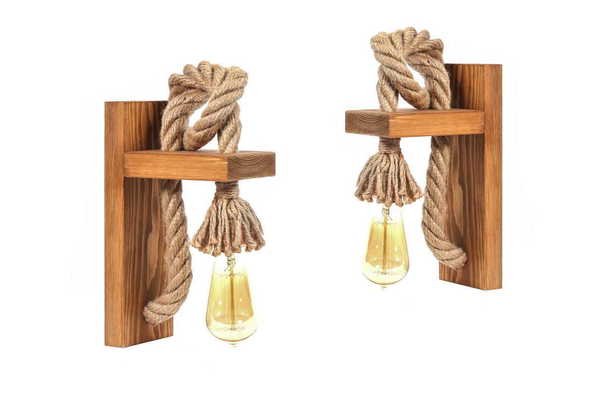 Opviq Wandleuchte braun gold Fichte B/H/L: ca. 30x10x18 cm E27 2 Brennstellen Wandleuchte_KN15 - braun/gold (18,00/30,00/10,00cm) - Opviq