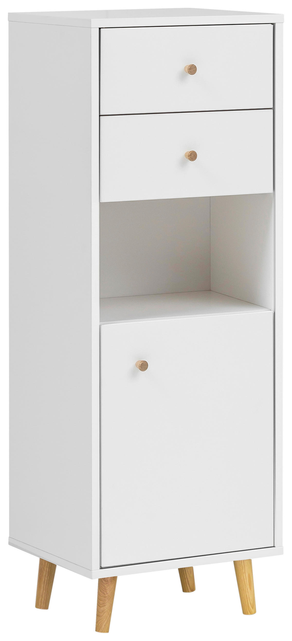 Highboard Bjarne weiß matt B/H/T: ca. 40,3x113,4x33,05 cm Bjarne - weiß (40,30/113,40/33,05cm) - Schildmeyer