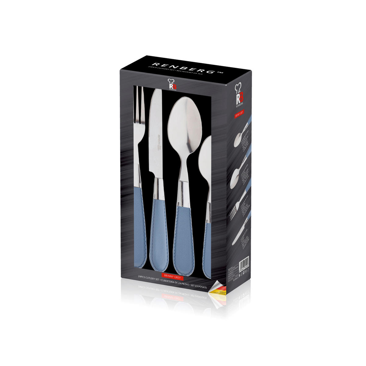 RENBERG Besteckset Brinny grey grau Edelstahl 24 tlg. Brinny grey - grau - RENBERG