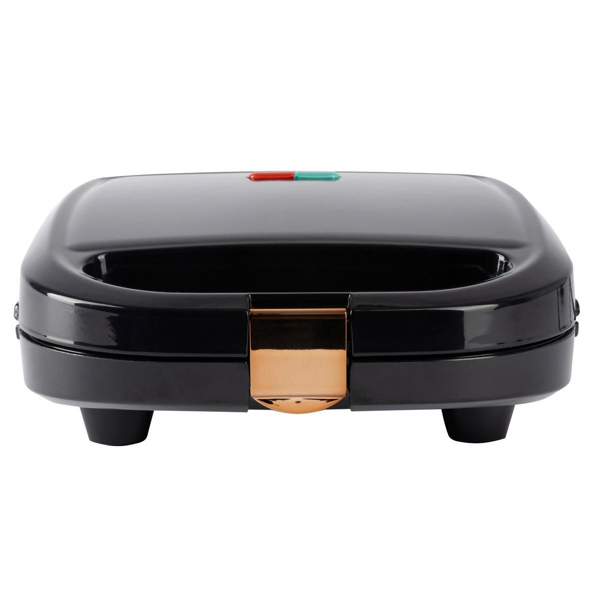 BERGNER Sandwichtoaster BG-53005-CP schwarz Kupfer Aluminium Kunststoff B/H/L: ca. 22x9x22 cm COPPER - schwarz/Kupfer (22,00/22,00/9,00cm) - BERGNER