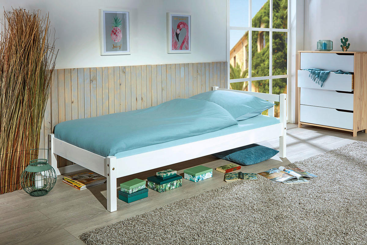 Bett Vilmar weiß Liegefläche B/L: ca. 90x200 cm Vilmar - weiß (98,00/70,00/210,00cm)