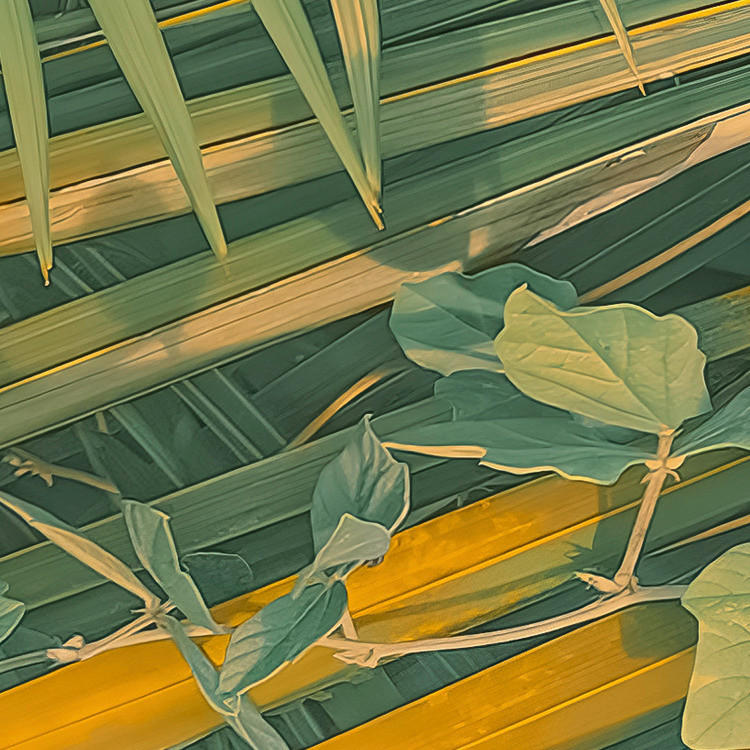 Komar Fototapete Neon Fern B/L: ca. 200x250 cm Neon Fern - (200,00/250,00cm) - Komar