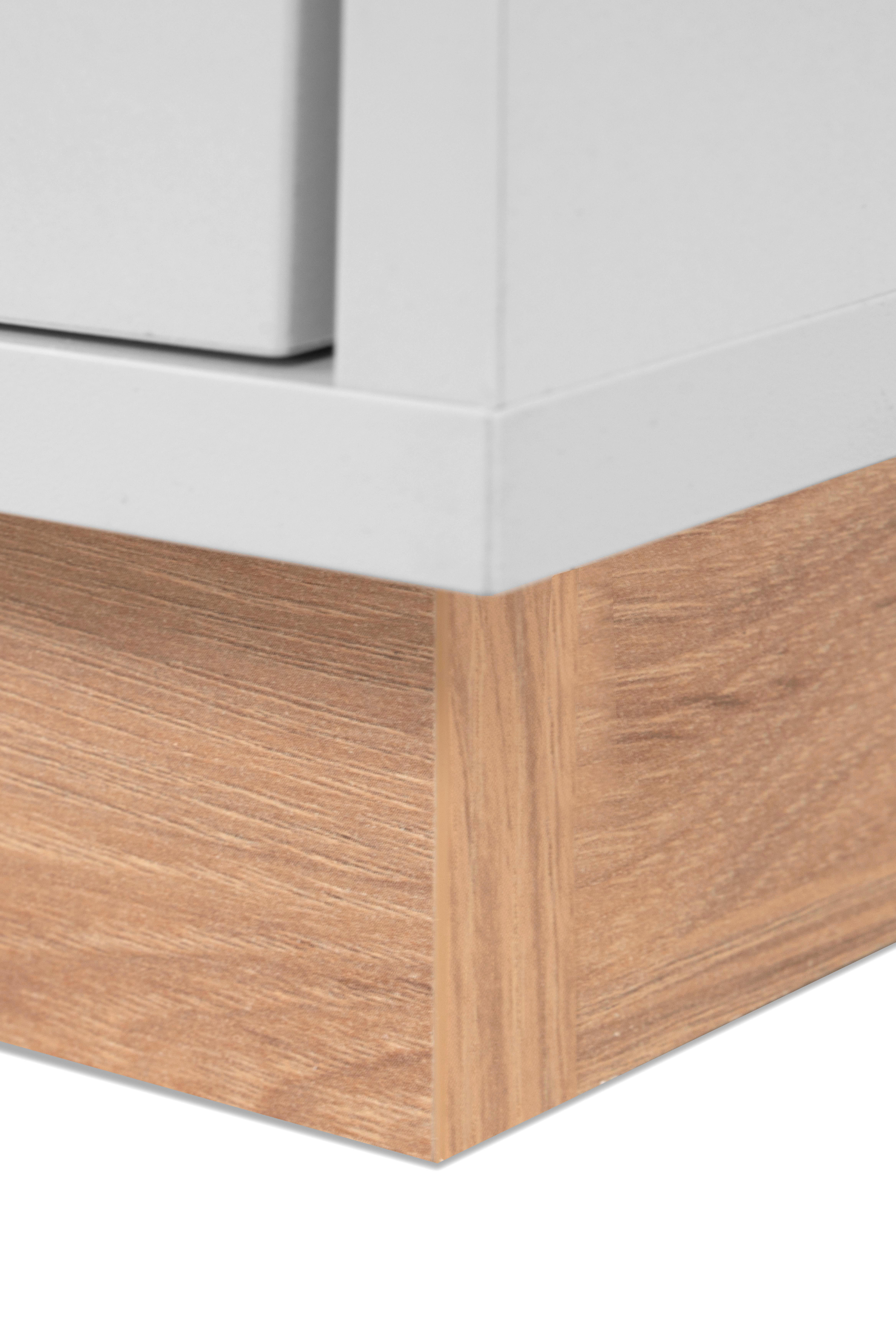 Kommode Split grau Jackson Hickory Nachbildung B/H/T: ca. 82x94x40 cm Split - grau (82,00/94,00/40,00cm)
