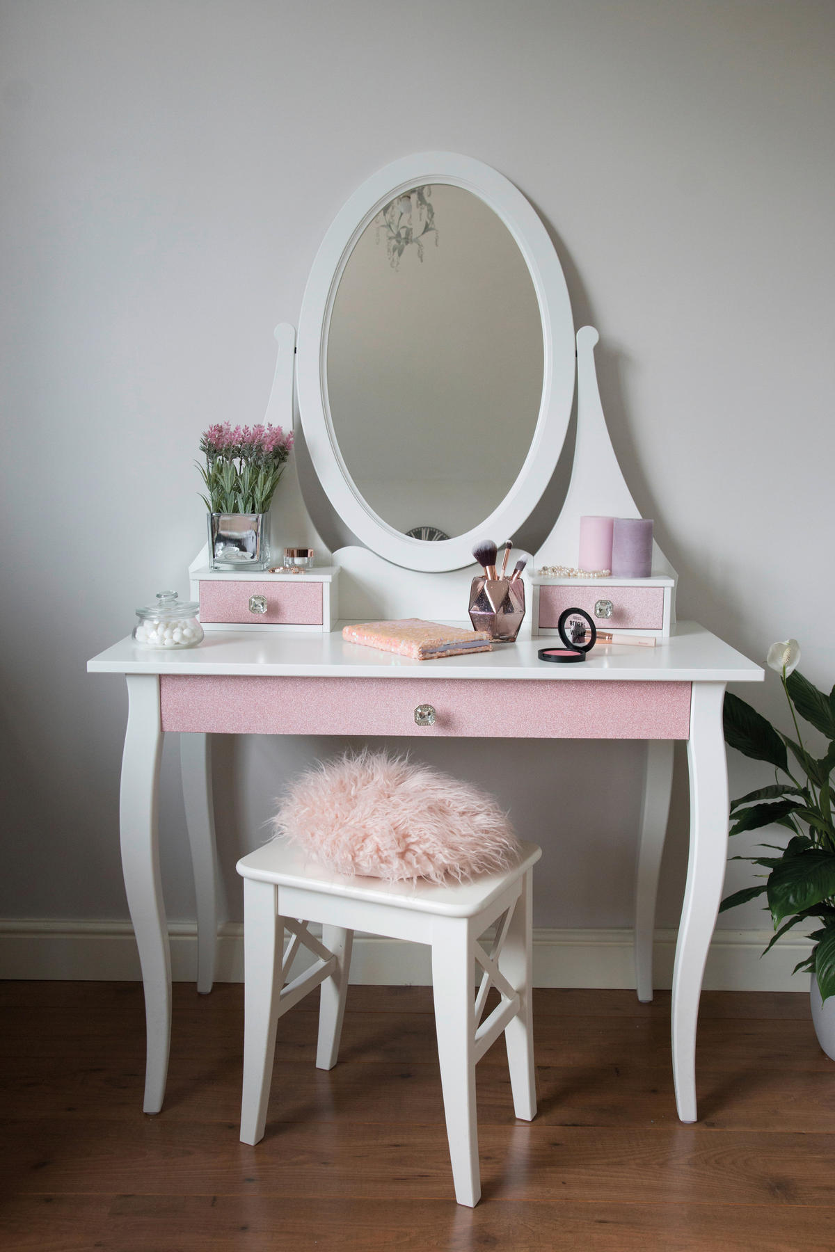 Fensterfolie Loops rosa, Dekofolie erhältlich in 7 Größen, Folie, casa  pura, Selbstklebend
