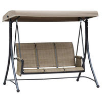 Outsunny Hollywoodschaukel braun Polyester B/H/L: ca. 128x172x196 cm Hollywoodschaukel - braun (196,00/128,00/172,00cm) - Outsunny