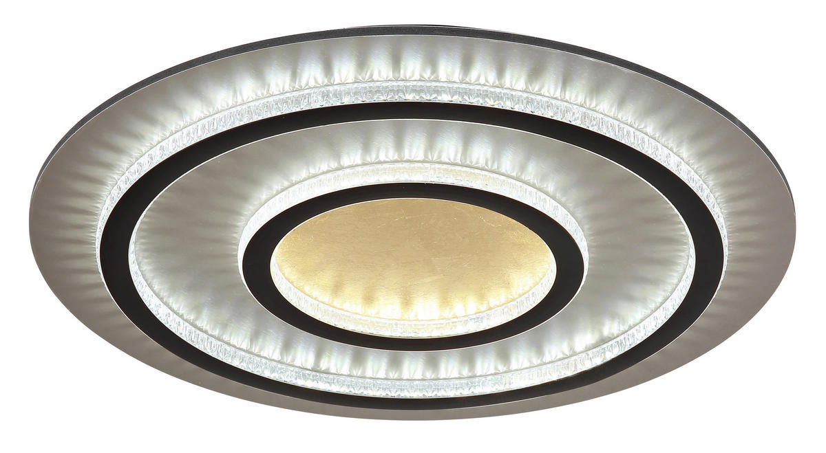 GLOBO LED-Deckenleuchte gold klar mattschwarz Kunststoff Metall H/D: ca. 6x55 cm 1 Brennstellen JAYDEN - gold/klar (55,00/6,00cm) - GLOBO