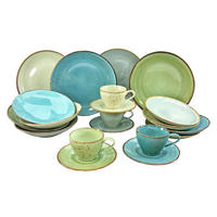 CreaTable Kombiservice Nature Collection bunt Porzellan 20 tlg. Nature Collection - bunt - CreaTable