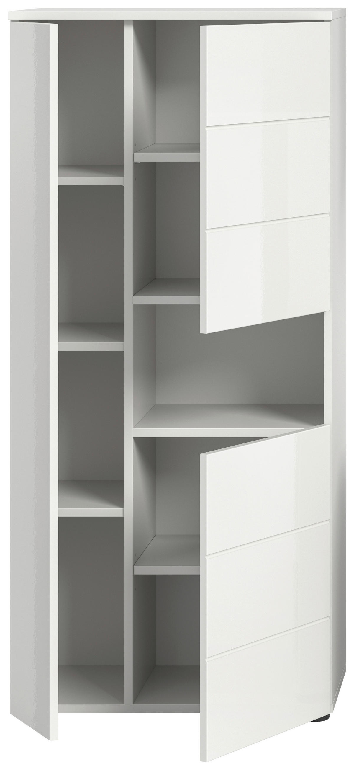 Badhochschrank VIRA weiß weiß Hochglanz B/H/T: ca. 60x133x34 cm VIRA - weiß (60,00/133,00/34,00cm) - xonox.home