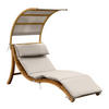 AXI Gartenliege Salina braun Holz B/H/L: ca. 75x150x186 cm Salina - braun/creme (186,00/75,00/150,00cm) - AXI
