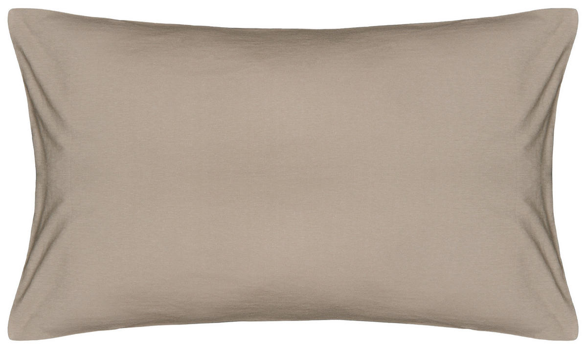 Kissenbezug Jersey Kissenbezug-Jersey_2erPack 40x60cm - taupe (40,00/60,00cm) - Elegance