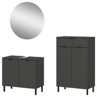 Badezimmer-Set 9924-547 Graphit B/H/T: ca. 135x200x34 cm 9924-547 - Graphit (135,00/200,00/34,00cm) - Germania