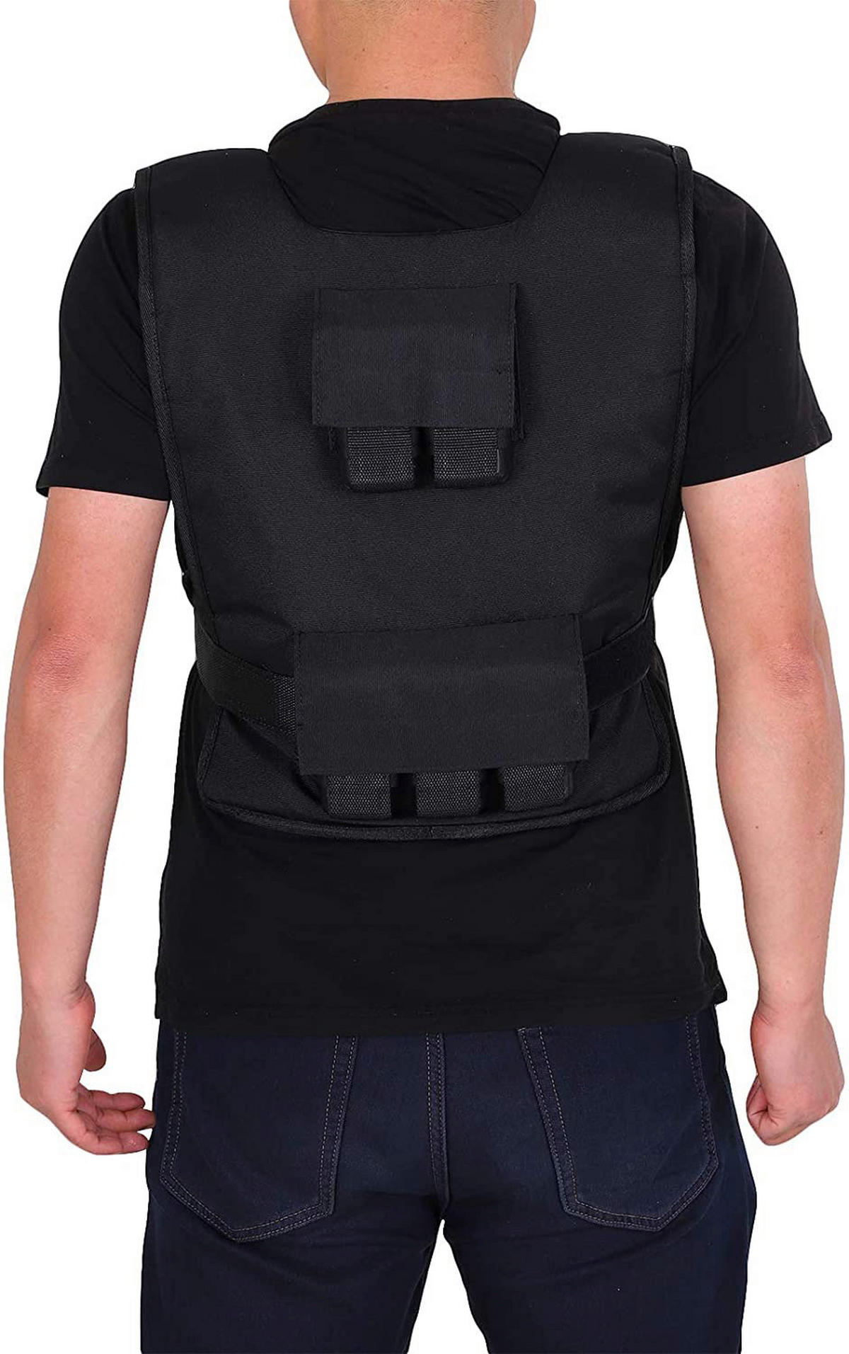 HOMCOM Trainingsweste schwarz Eisen Trainingsweste - schwarz - HOMCOM