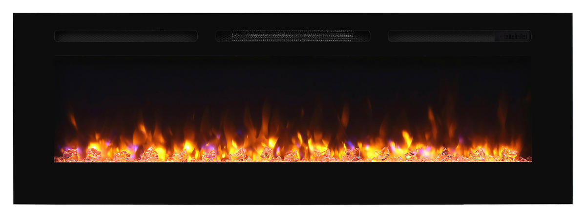 Balderia Einbaukamin Fiamma 60" schwarz Metall B/H/T: ca. 153x14,5x51,5 cm ca. 2000 W Elekt.-Kamin Fiamma 60" EF174D - schwarz (153,00/14,50/51,50cm) - Balderia