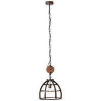 Brilliant Pendelleuchte Matrix 2 HK17186S76 schwarz Metall Holz H/D: ca. 147x34 cm E27 1 Brennstellen Matrix 2 - schwarz (34,00/147,00cm) - Brilliant