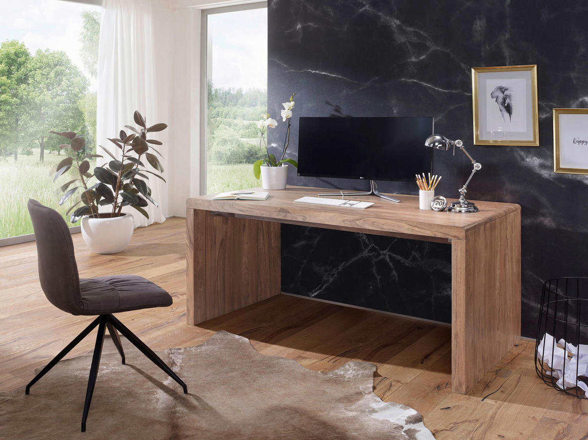 Schreibtisch natur B/H/T: ca. 140x76x80 cm Schreibtisch - natur (140,00/76,00/80,00cm) - Wohnling