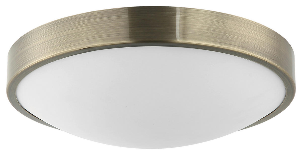 Lamkur Deckenleuchte platin Glas Stahl B/H/L: ca. 37x8x37 cm E27 2 Brennstellen JONAS - platin (37,00/37,00/8,00cm) - Lamkur