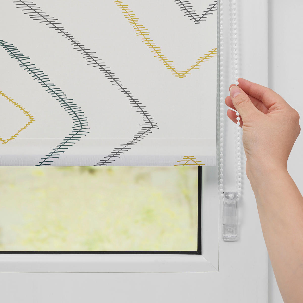 Rollo Stripy Boho Drop beige B/L: ca. 100x150 cm Stripy Boho Drop - beige (100,00/150,00cm) - LICHTBLICK
