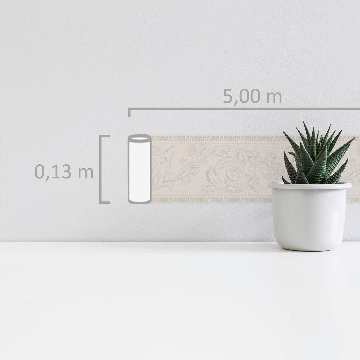 A.S.Creation Bordüre beige creme B/H/D: ca. 13x500x5,5 cm Bordüre_selbstklebend - beige/creme (5,50/500,00cm) - A.S.Creation