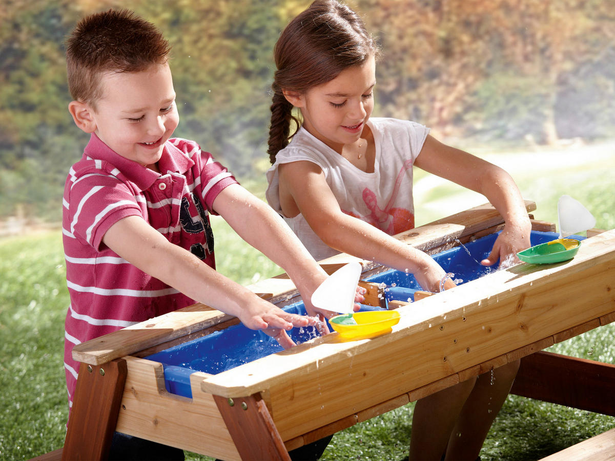 AXI Wasserspieltisch Nick braun B/H/T: ca. 98x48,5x95 cm Nick - braun/blau (98,00/48,50/95,00cm) - AXI