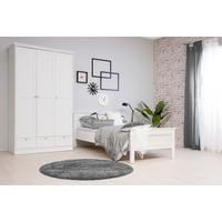Bett Landwood weiß B/H/T: ca. 97x80x209 cm Liegefläche B/L: ca. 900x200 cm Landwood - weiß (97,00/80,00/209,00cm)