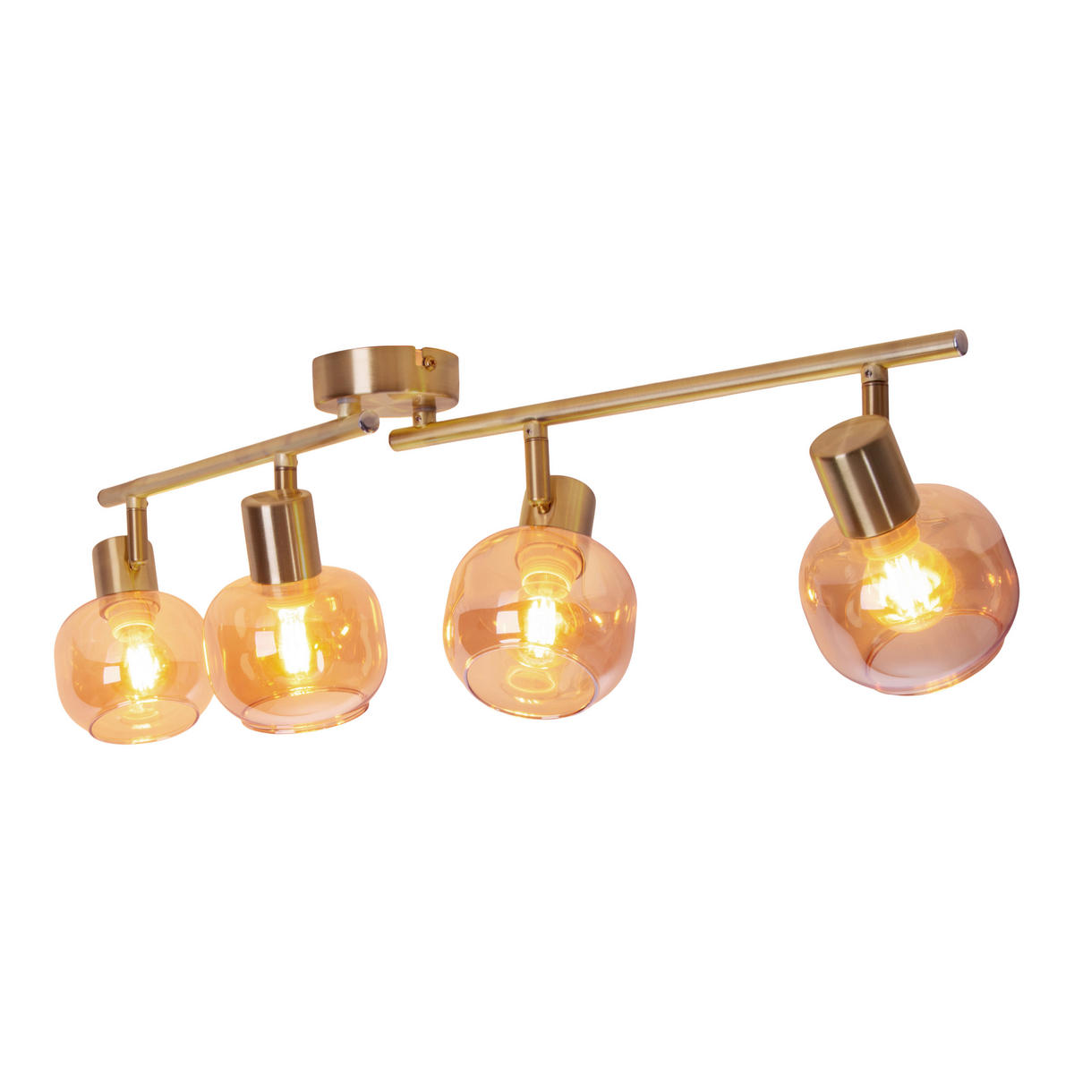 Näve Leuchten Spot gold Glas Metall B/H/T: ca. 80x20x10 cm E14 4 Brennstellen LIBBY - gold (80,00/20,00/10,00cm) - Näve Leuchten