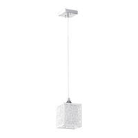 SPOT Light Pendelleuchte 8161128 weiß Chrom Metall Glas Kunststoff B/H/T: ca. 13x125x13 cm E27 1 Brennstellen Anika - weiß/Chrom (13,00/125,00/13,00cm) - SPOT Light