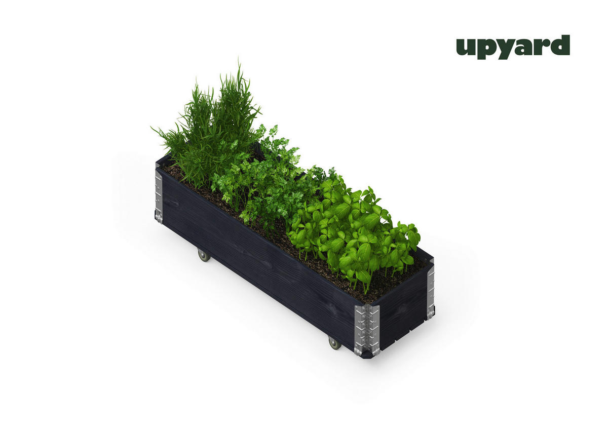 UPYARD Kräuterkasten INDUSTRIAL schwarz Holz B/L: ca. 40x120 cm INDUSTRIAL - schwarz (40,00/120,00cm) - UPYARD