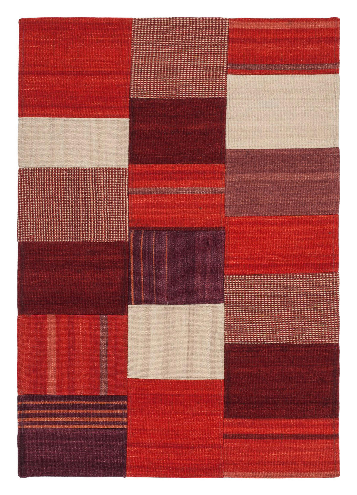 Kayoom Kurzflorteppich Radical 230 mehrfarbig B/L: ca. 160x230 cm Radical 230 - rot/mehrfarbig (160,00/230,00cm) - Kayoom