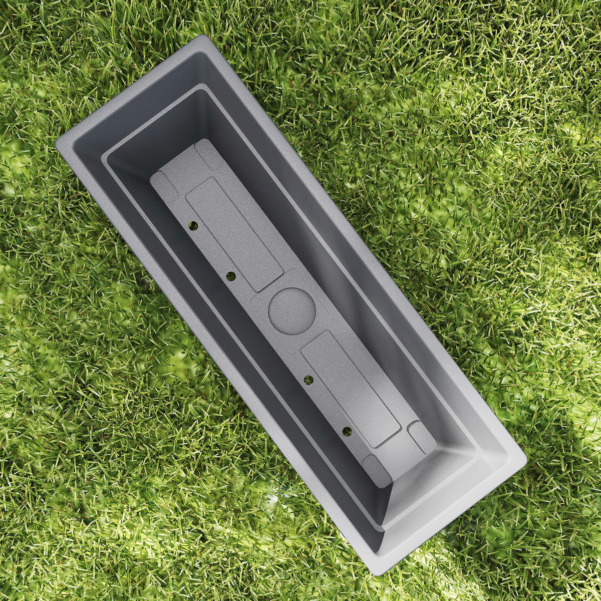 Outsunny Pflanztopf 5er Set grau Kunststoff B/H/L: ca. 21x16x59 cm Pflanztöpfe 5er Set - grau (59,00/21,00/16,00cm) - Outsunny