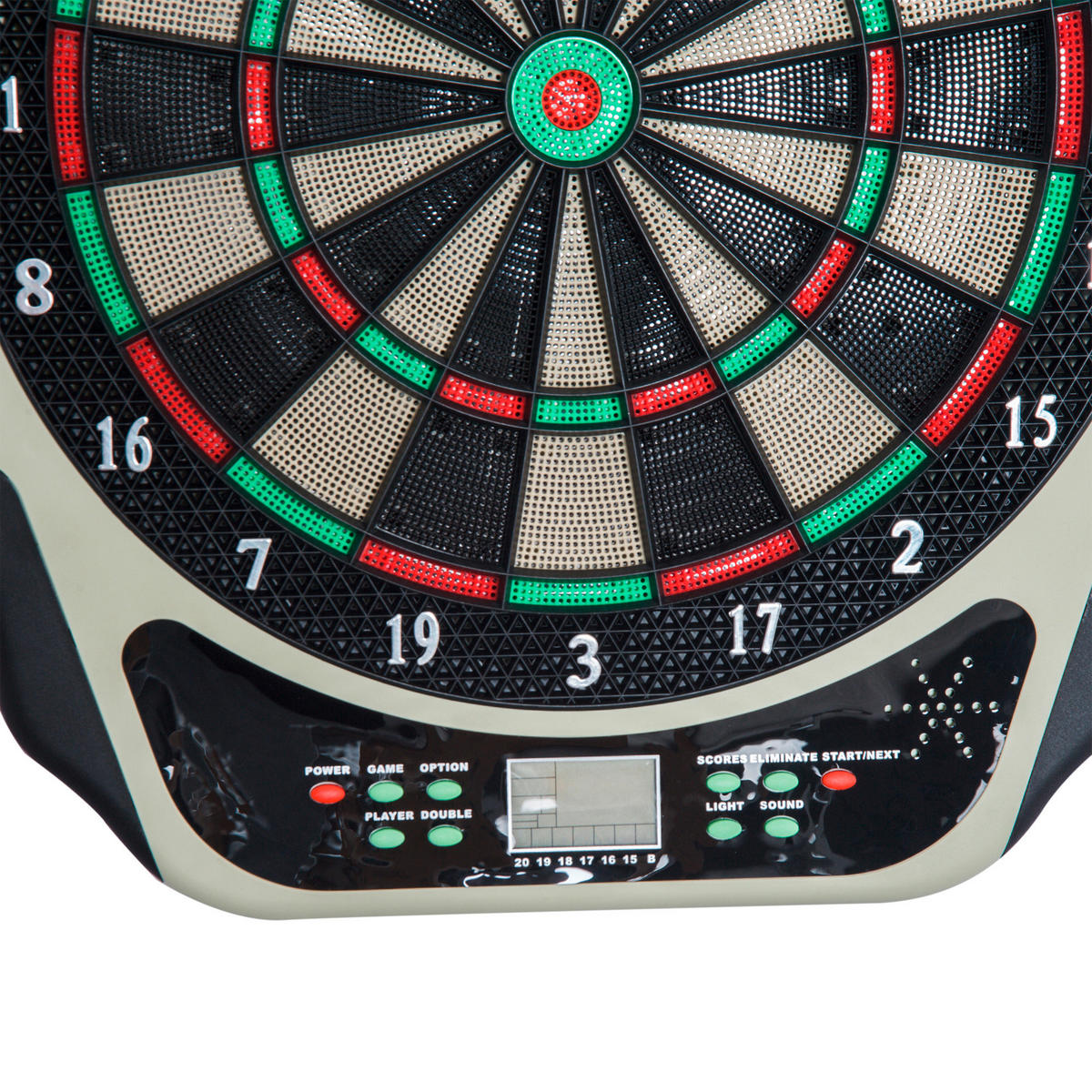 HOMCOM elektrisches Dartboard B/H/T: ca. 44x50x3,2 cm Elektronische_Dartboard - schwarz (44,00/50,00/3,20cm) - HOMCOM