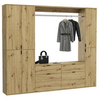 Garderobe PROJEKT Eiche Artisan Nachbildung B/H/T: ca. 212x193x34 cm PROJEKT - Eiche (212,00/193,00/34,00cm) - xonox.home