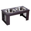 PawHut Futternapf braun Edelstahl B/H/L: ca. 31x25x58 cm Futternapf - braun (58,00/31,00/25,00cm) - PawHut