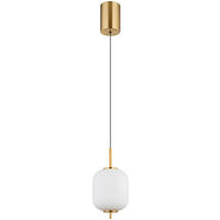 GLOBO Pendelleuchte messing Glas Metall H/D: ca. 150x13,5 cm 1.0 Brennstellen 15217H - messing (13,50/150,00cm) - GLOBO