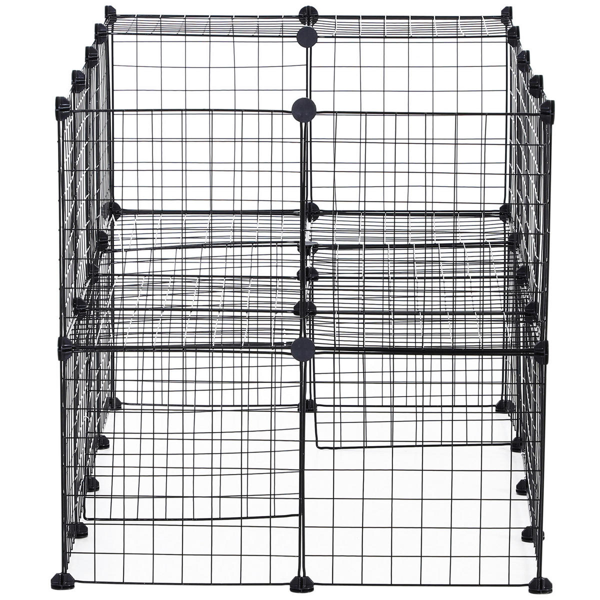 PawHut Laufgitter schwarz Metall B/H/L: ca. 73x73x146 cm Laufgitter - schwarz (146,00/73,00/73,00cm) - PawHut
