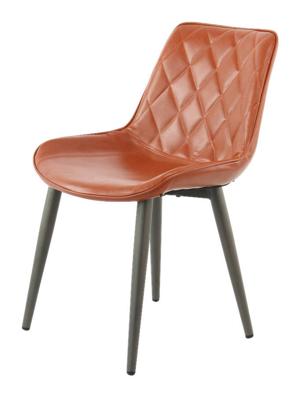 Stuhl Cecil 100 2er kaffee Kunstleder B/H/T: ca. 51x80x57 cm Cecil 100 2er - schwarz/kaffee (51,00/80,00/57,00cm) - 360 Living
