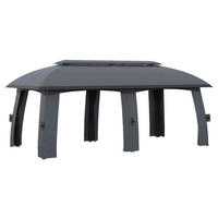 Outsunny Pavillon dunkelgrau Nylon B/H/L: ca. 600x278x300 cm Pavillon - dunkelgrau (300,00/600,00/278,00cm) - Outsunny