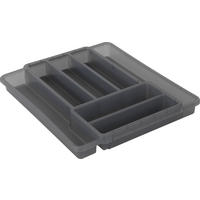Rotho Besteckkasten DOMINO anthrazit Kunststoff B/H/L: ca. 34,1x5,1x39,7 cm DOMINO - anthrazit (39,70/34,10/5,10cm) - Rotho