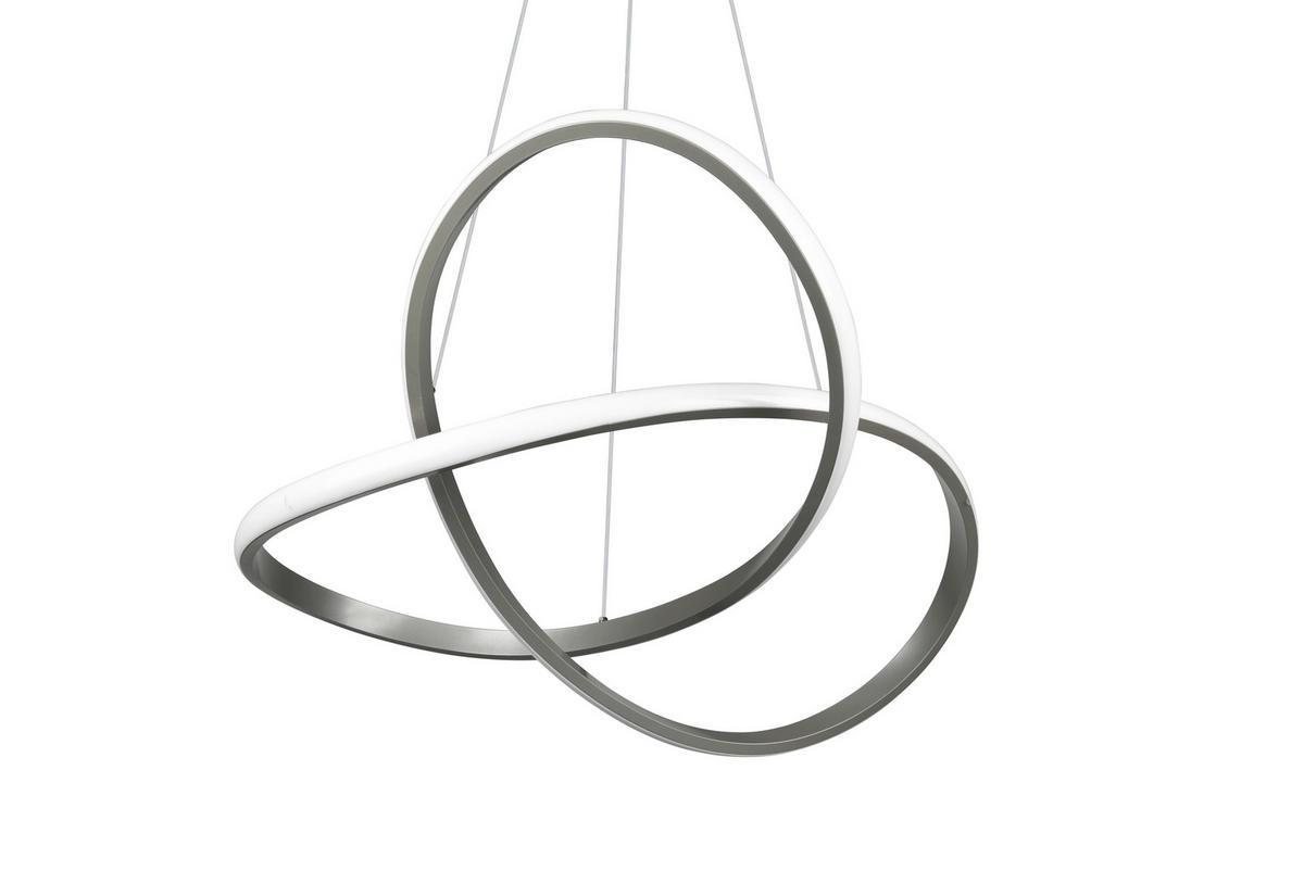 Reality Pendelleuchte    R32051407   Course nickel matt weiß Metall Kunststoff H/D: ca. 150x60 cm 1.0 Brennstellen Course - weiß/nickel matt (60,00/150,00cm) - Reality