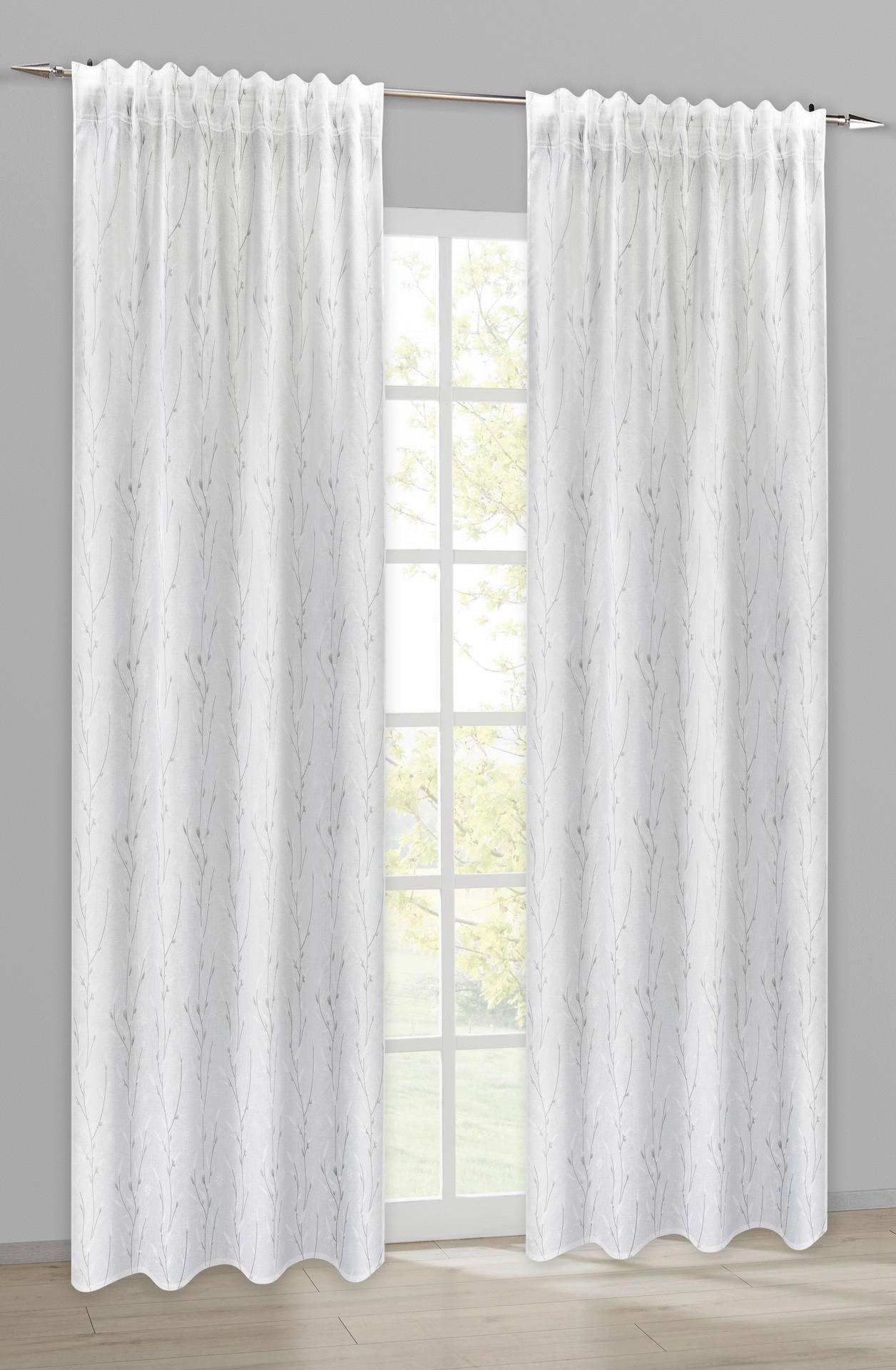 POCOline Dekovorhang Barbara grau B/L: ca. 140x245 cm Barbara - grau (140,00/245,00cm) - POCOline