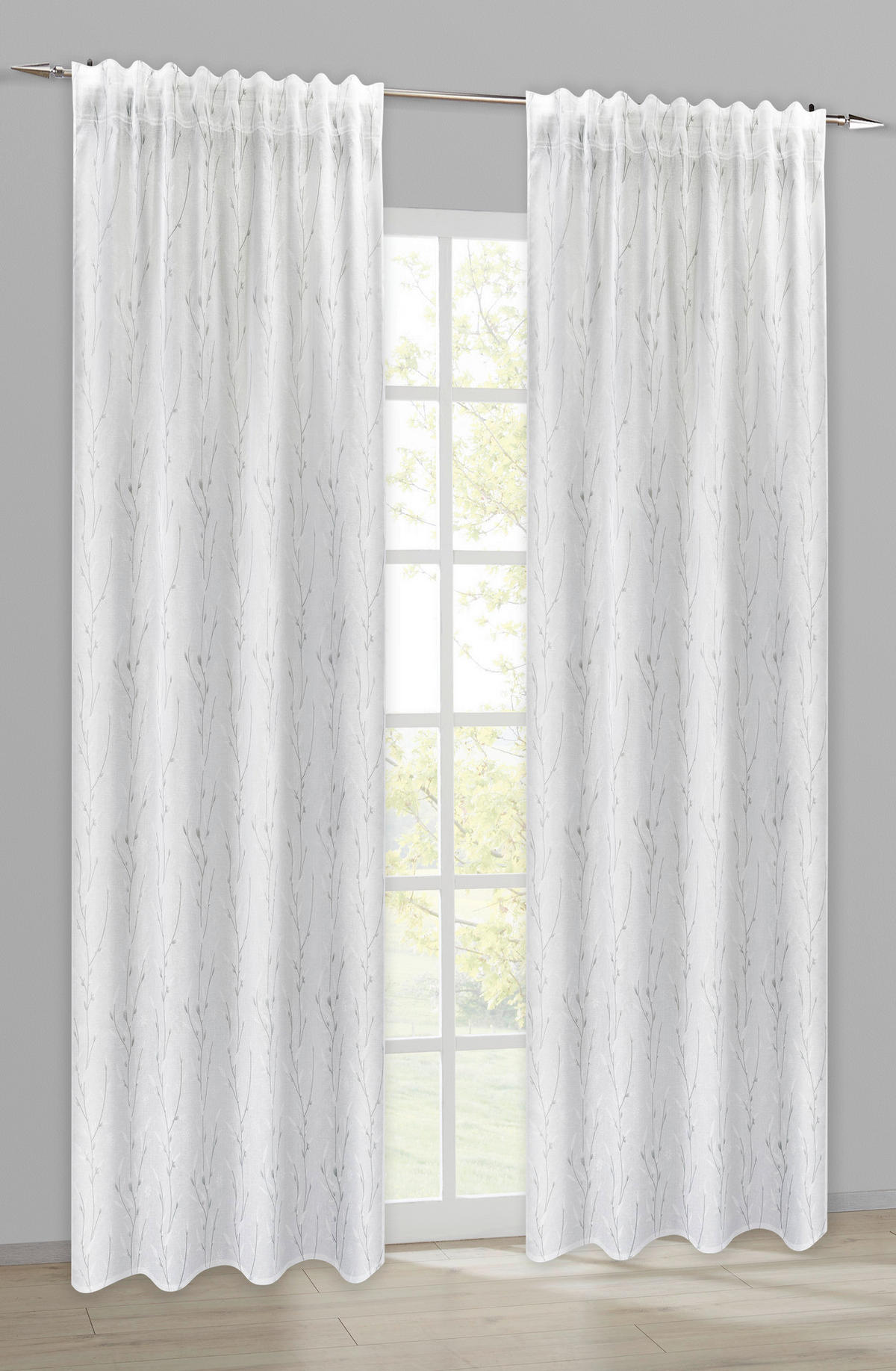 POCOline Dekovorhang Barbara grau B/L: ca. 140x245 cm Barbara - grau (140,00/245,00cm) - POCOline