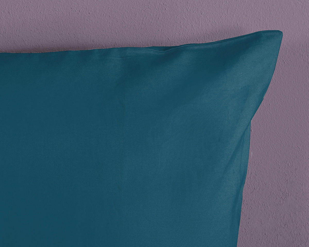 Bettwäsche petrol Baumwolle B/L: ca. 135x200 cm Bettwäsche-Baumwolle-Satin - petrol (135,00/200,00cm) - HIP