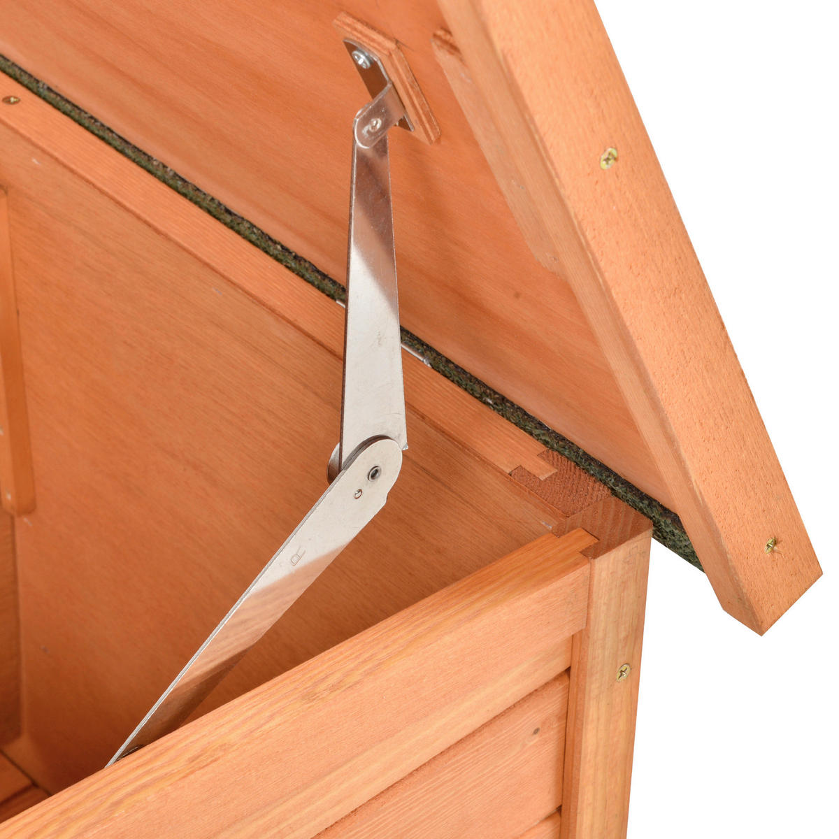 PawHut Stall orange Holz B/H/L: ca. 100x125,5x49 cm Kleintierstall - orange (49,00/100,00/125,50cm) - PawHut